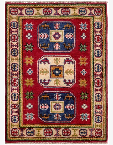 2' x 3' Hand Knotted Kazak Rug