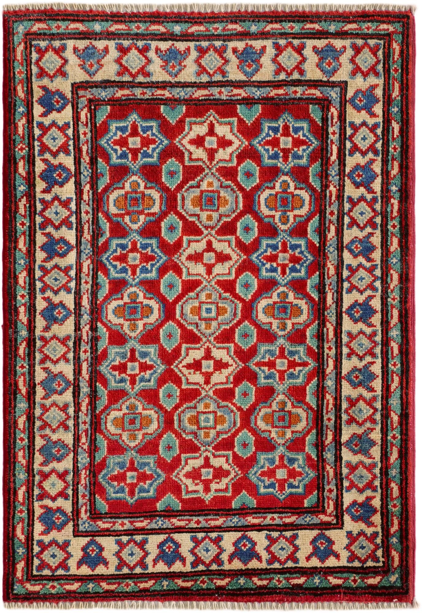 2' 1 x 3' Hand Knotted Kazak Rug