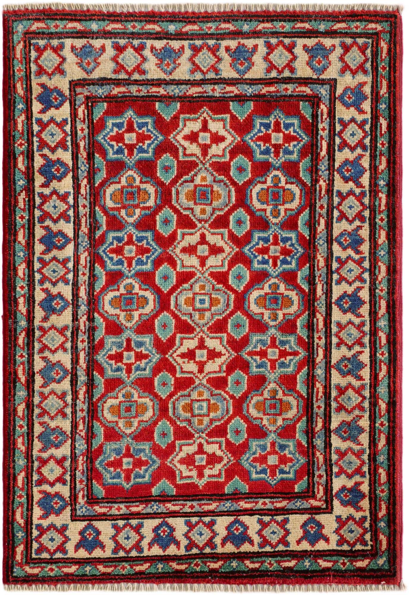 2' 1 x 3' Hand Knotted Kazak Rug