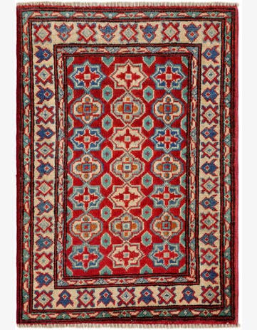 2' 1 x 3' Hand Knotted Kazak Rug
