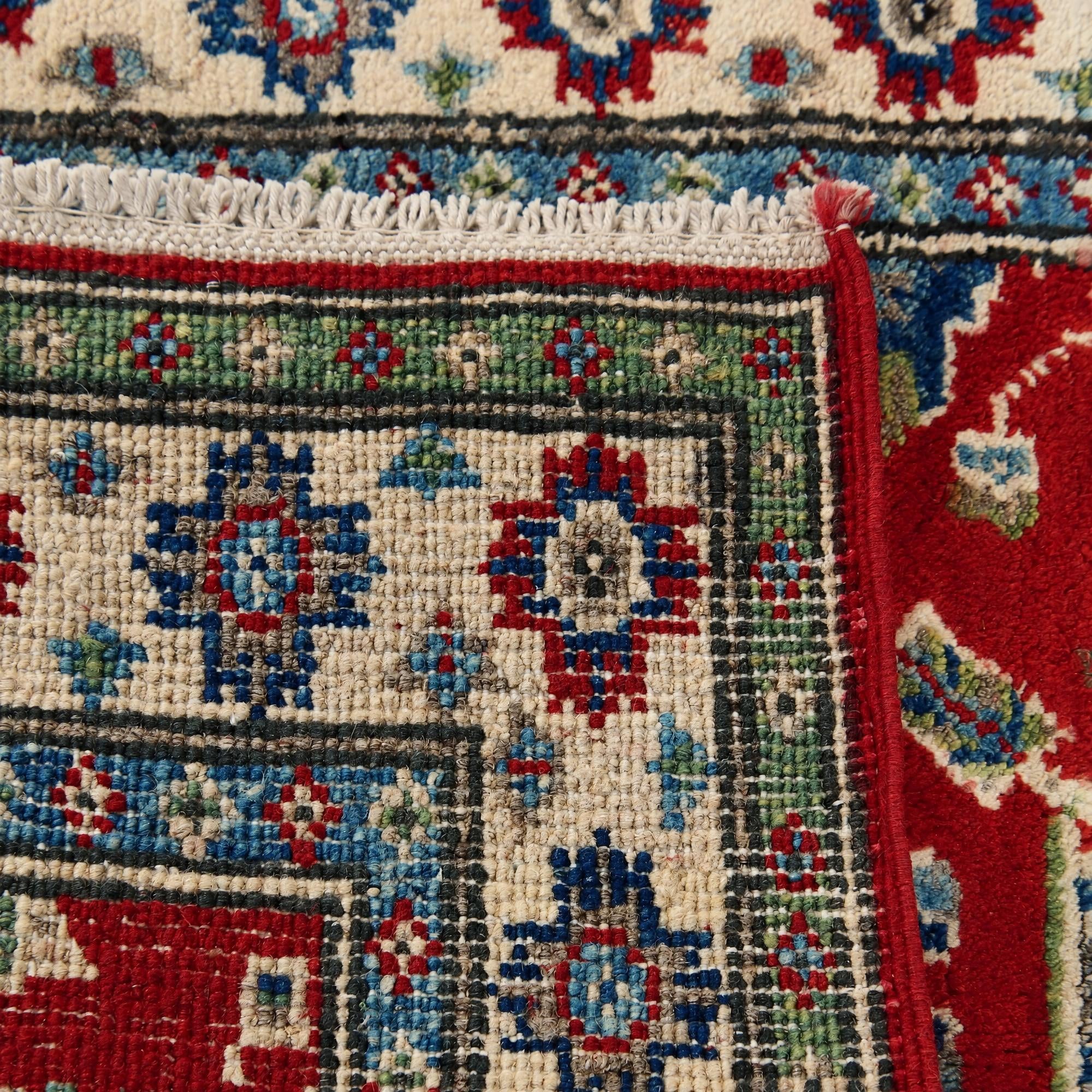 65cm x 95cm anudado a mano Kazak Alfombra