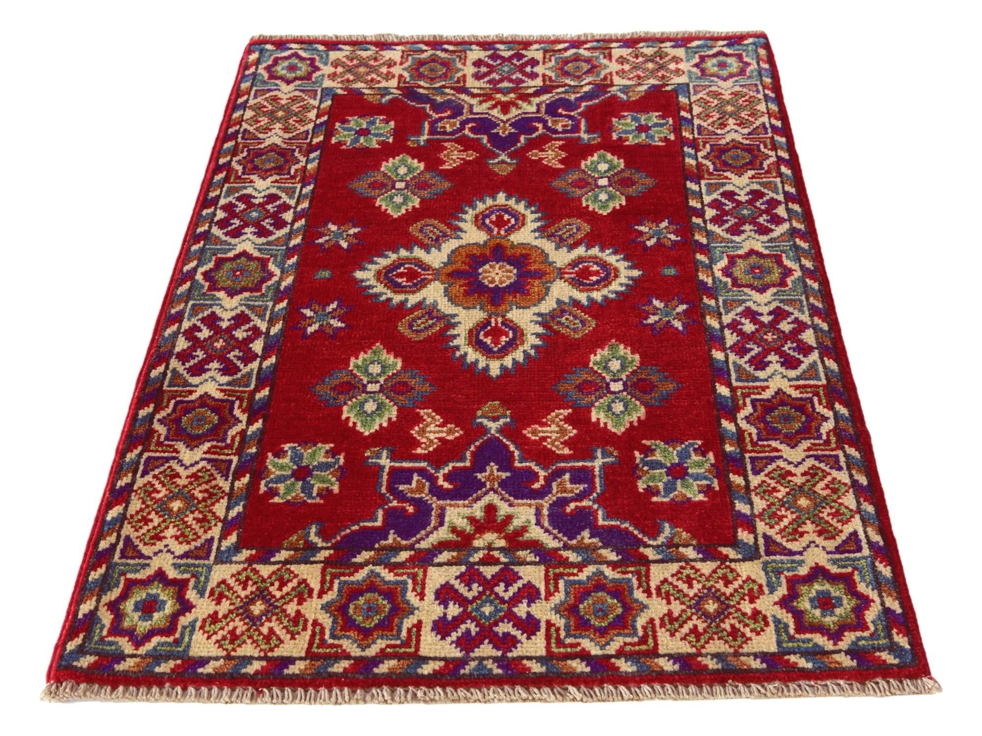 2' 1 x 3' Hand Knotted Kazak Rug