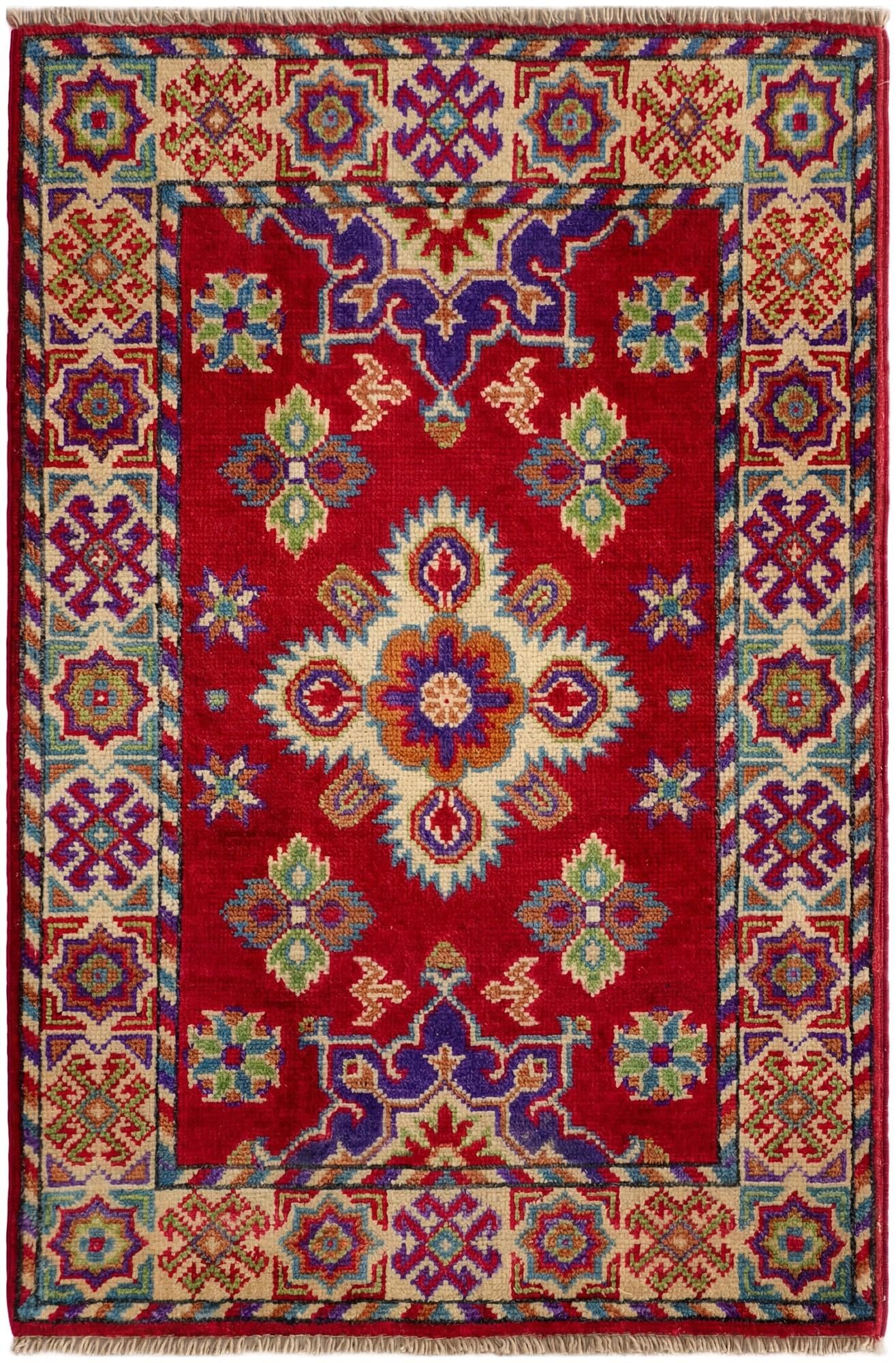 2' 1 x 3' Hand Knotted Kazak Rug