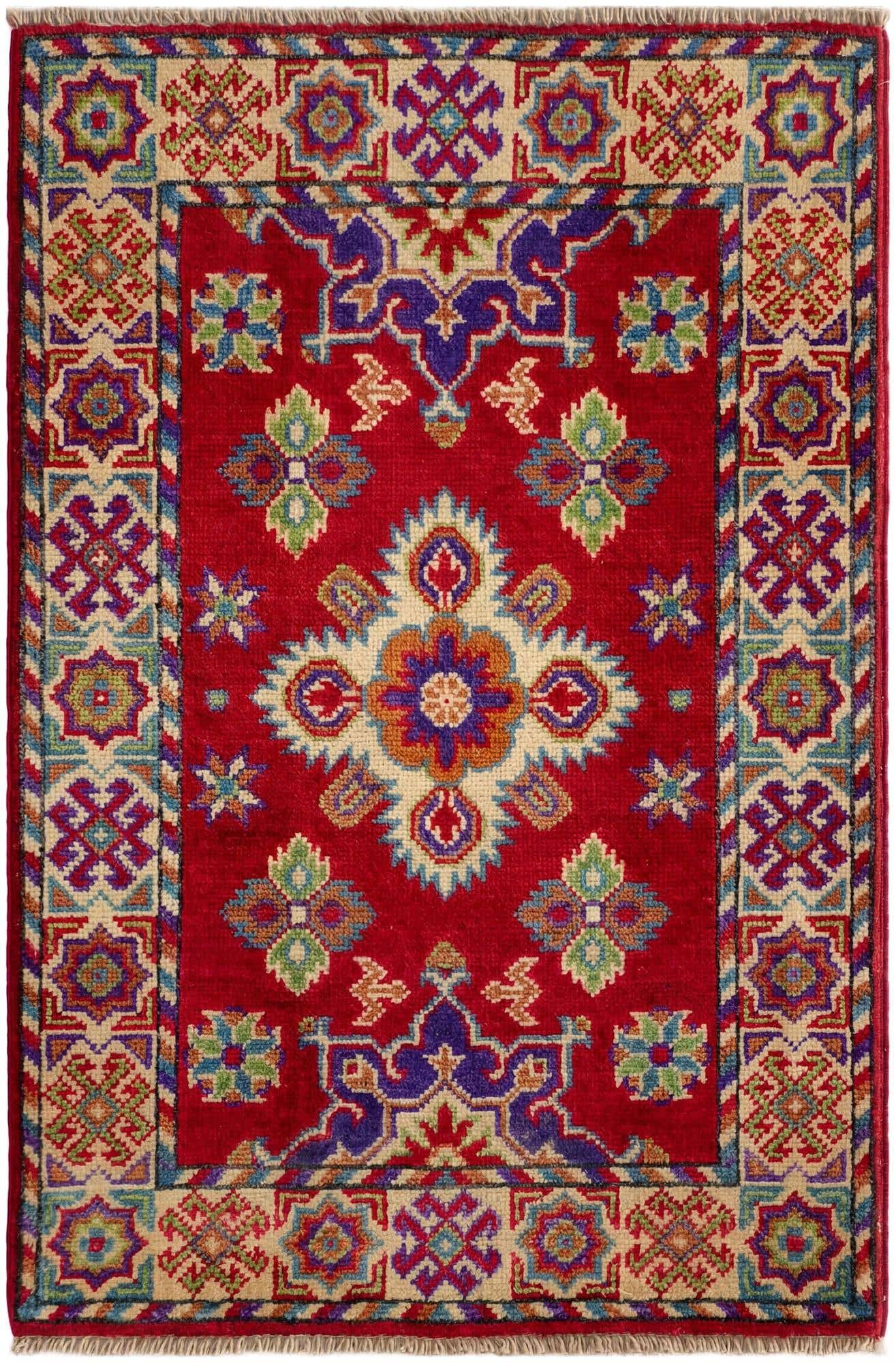 2' 1 x 3' Hand Knotted Kazak Rug
