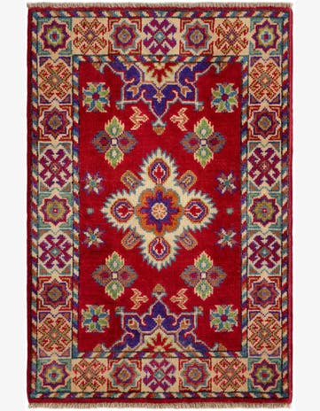 2' 1 x 3' Hand Knotted Kazak Rug