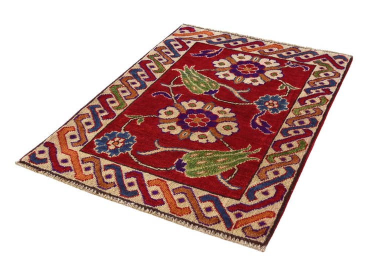 Detail image of 2' x 2' 11 Hand Knotted Kazak Rug