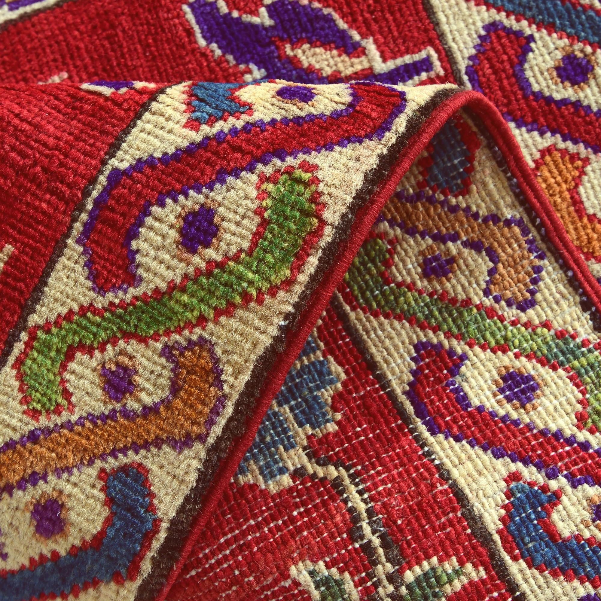 2' x 2' 11 Hand Knotted Kazak Rug