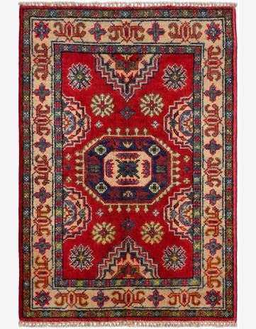 2' x 2' 11 Hand Knotted Kazak Rug