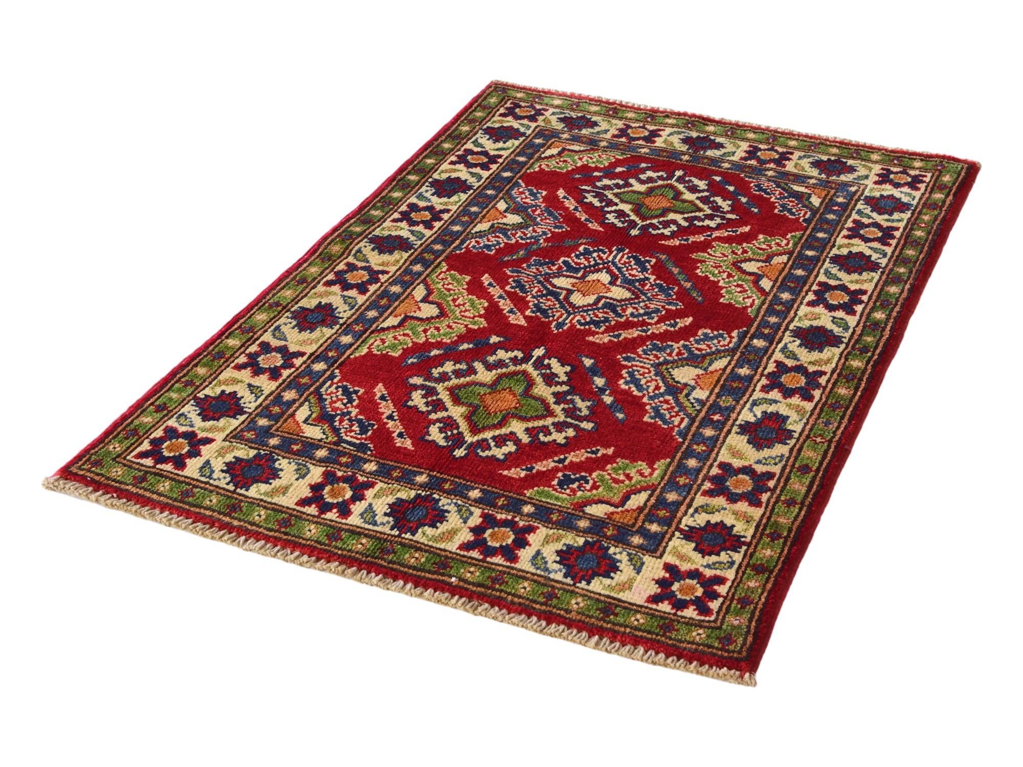 2' x 3' Hand Knotted Kazak Rug