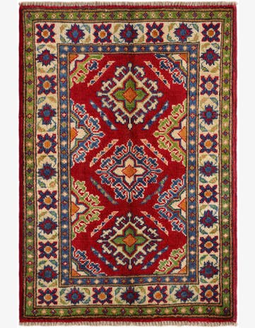 2' x 3' Hand Knotted Kazak Rug