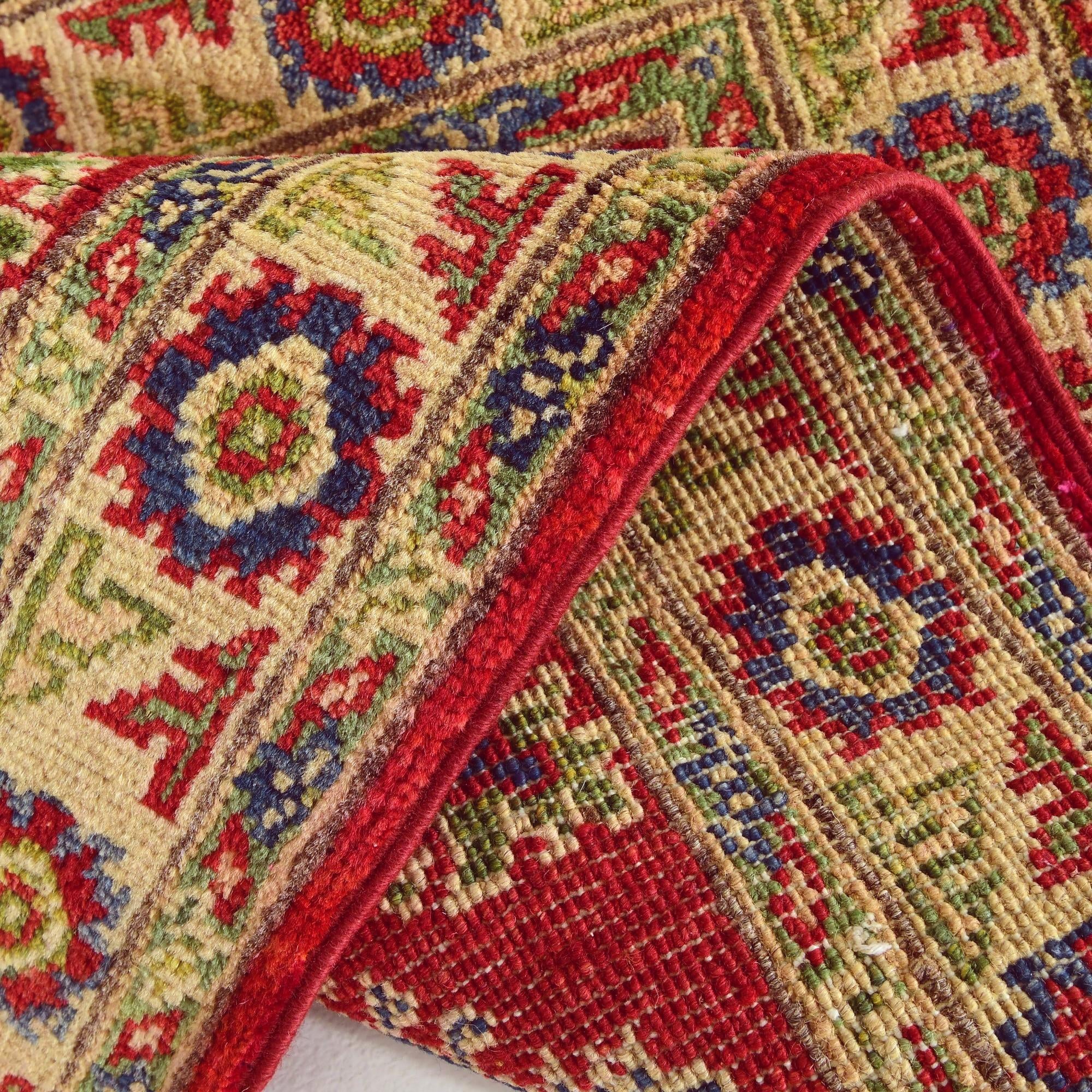 1' 11 x 3' Hand Knotted Kazak Rug