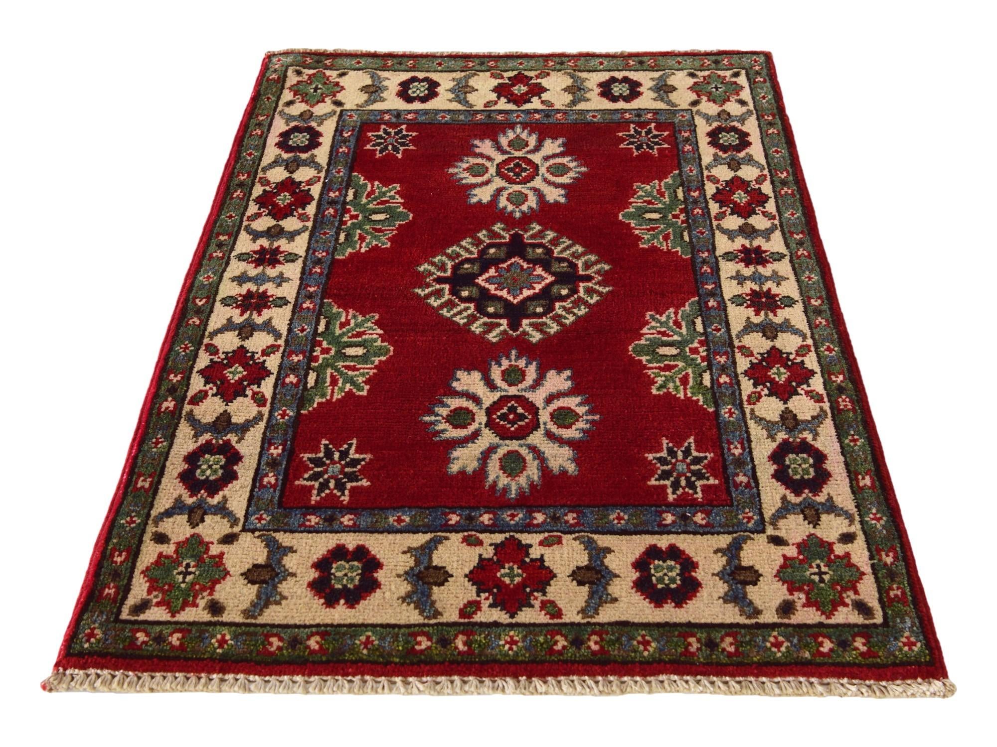 2' x 3' 2 Hand Knotted Kazak Rug