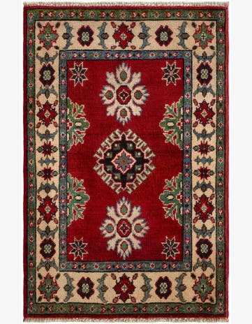 2' x 3' 2 Hand Knotted Kazak Rug