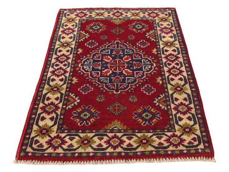 Detail image of 2' x 3' 4 Hand Knotted Kazak Rug