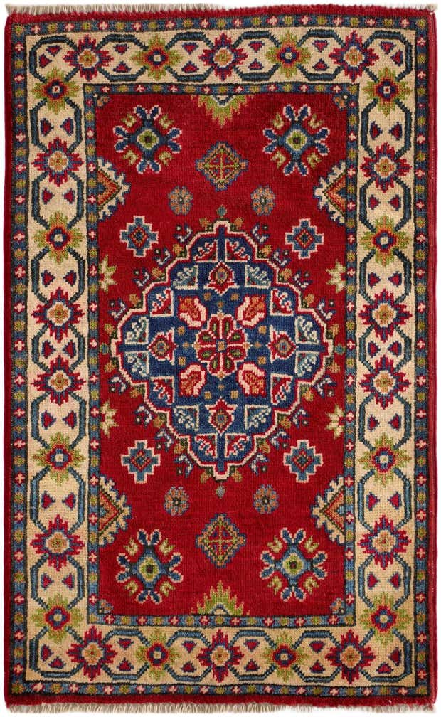 2' x 3' 4 Hand Knotted Kazak Rug