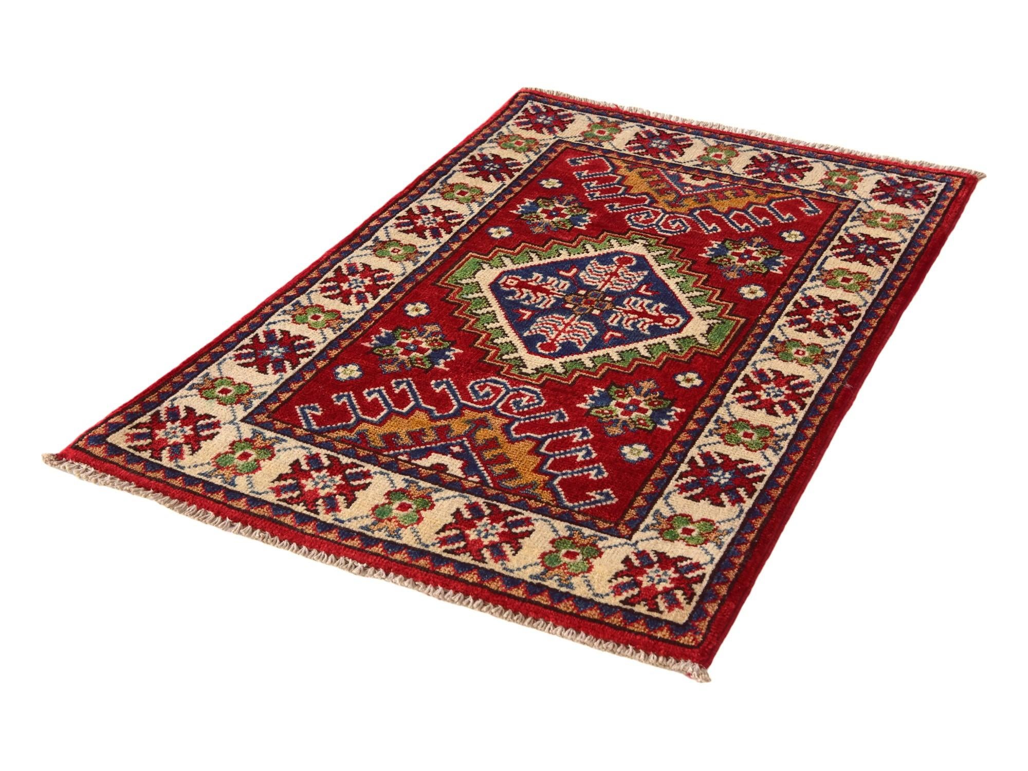 2' x 3' Hand Knotted Kazak Rug
