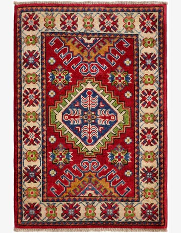 2' x 3' Hand Knotted Kazak Rug