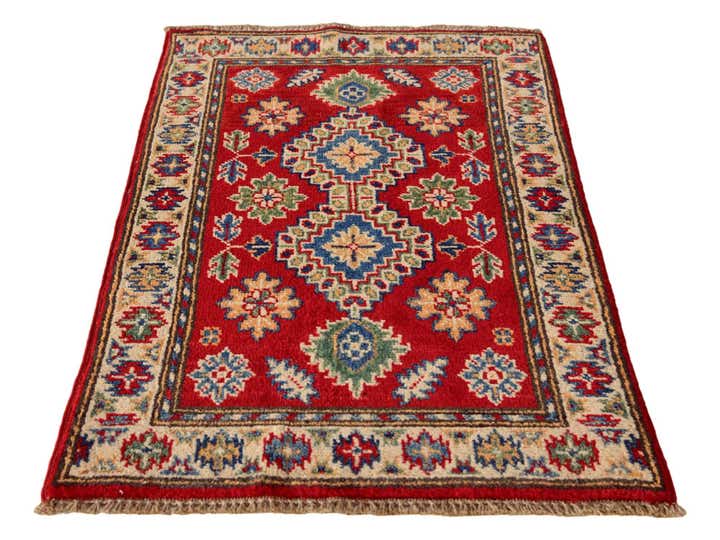 1' 11 x 3' 1 Hand Knotted Kazak Rug