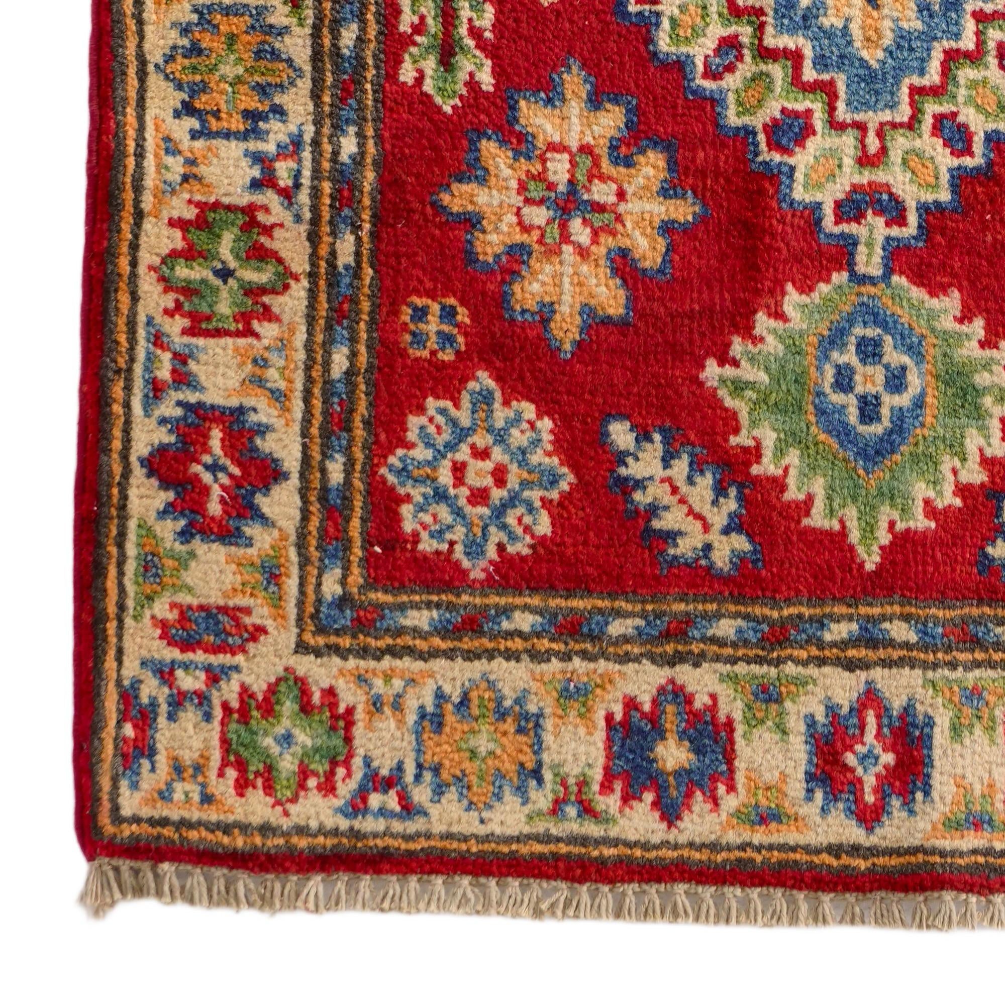 1' 11 x 3' 1 Hand Knotted Kazak Rug