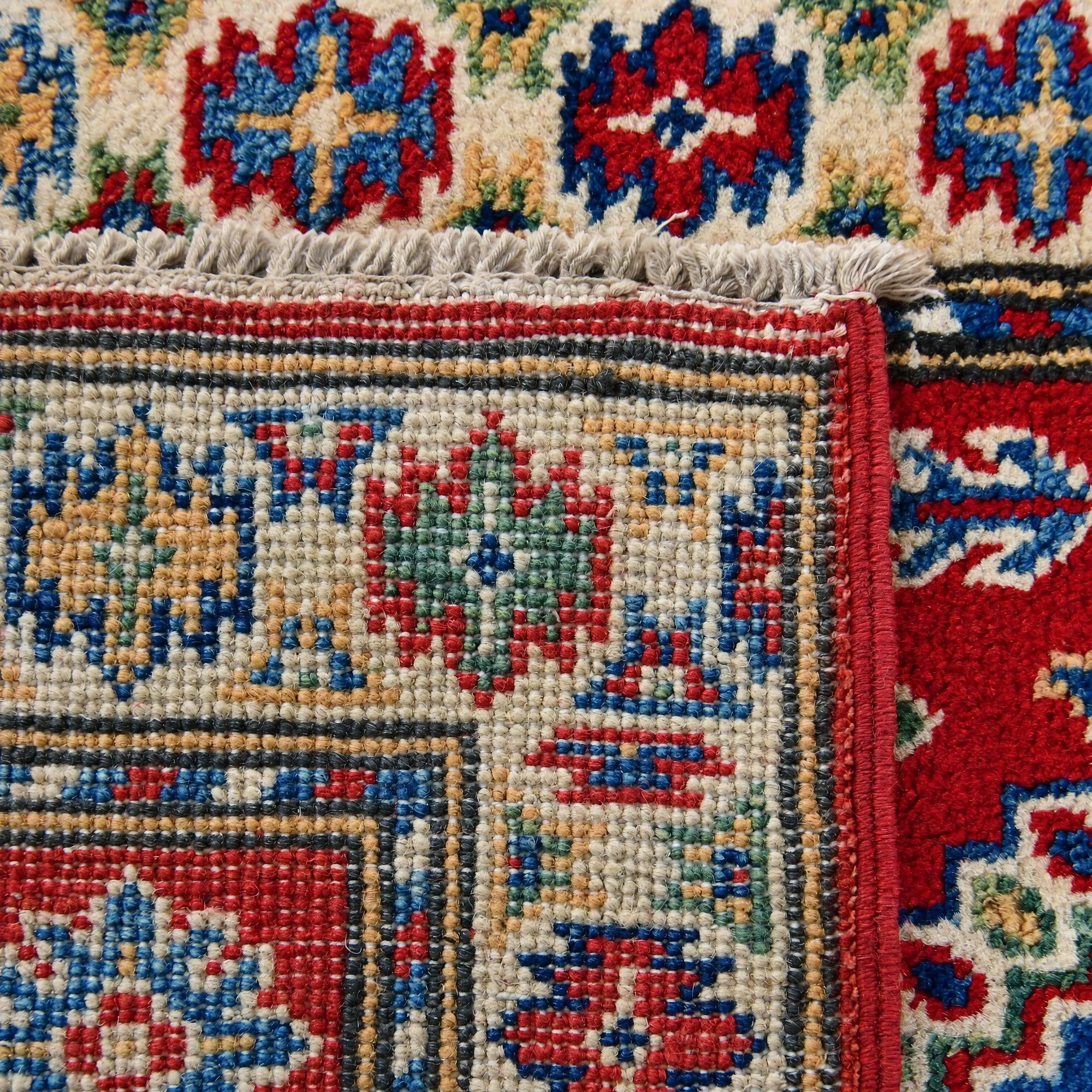 60cm x 95cm Hand Knotted Kazak Rug