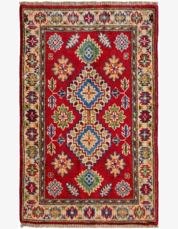 1' 11 x 3' 1 Hand Knotted Kazak Rug