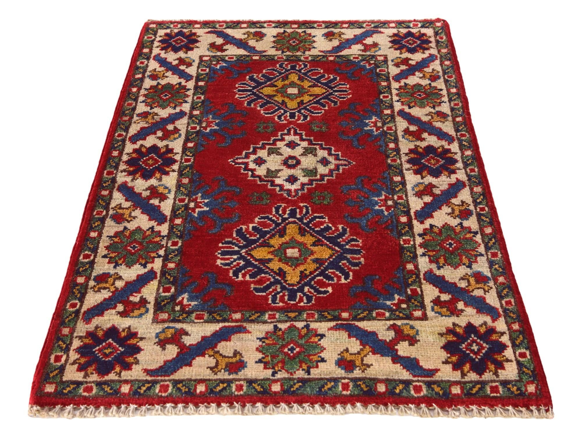 2' x 3' Hand Knotted Kazak Rug