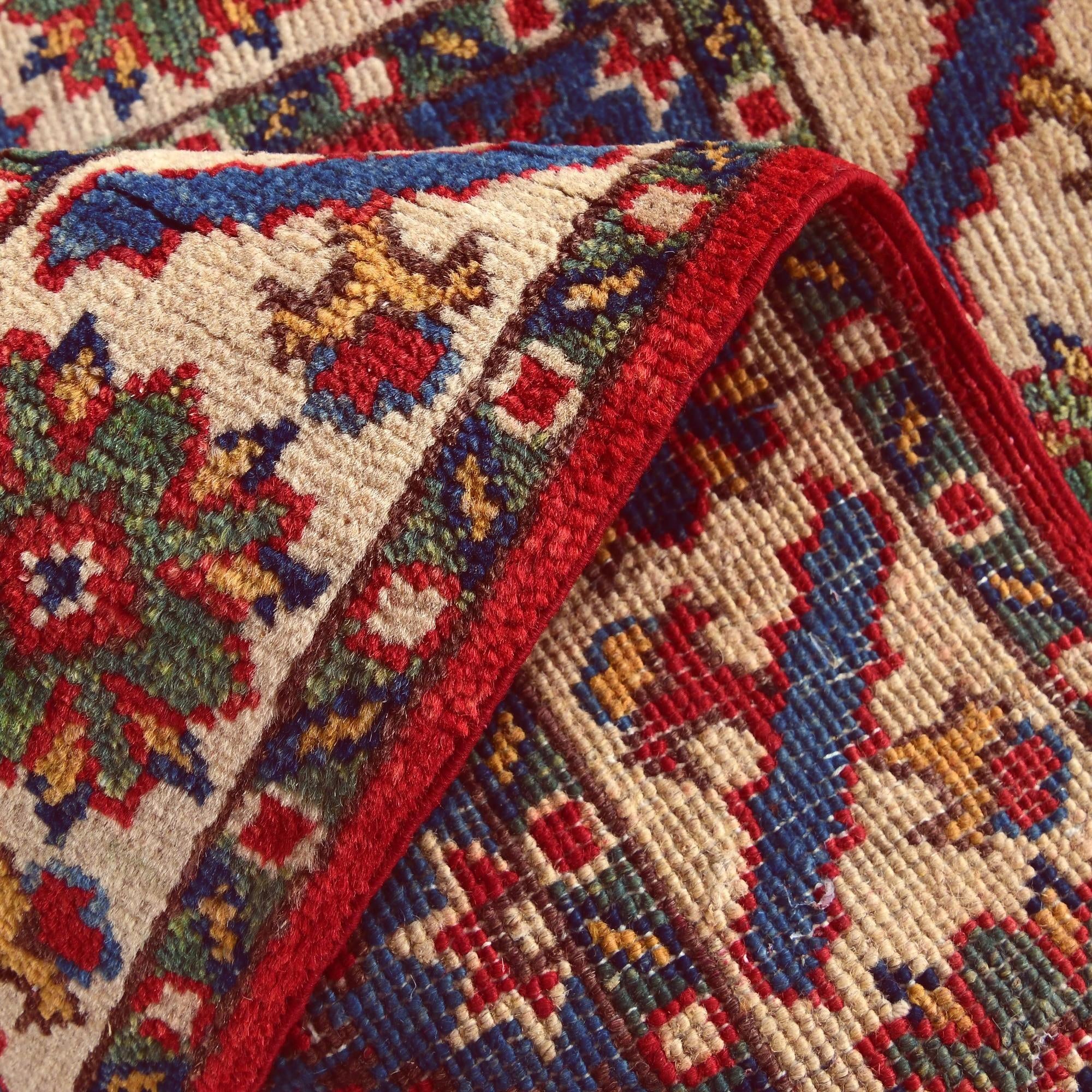 2' x 3' Hand Knotted Kazak Rug