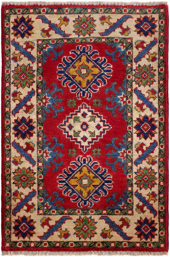 2' x 3' Hand Knotted Kazak Rug