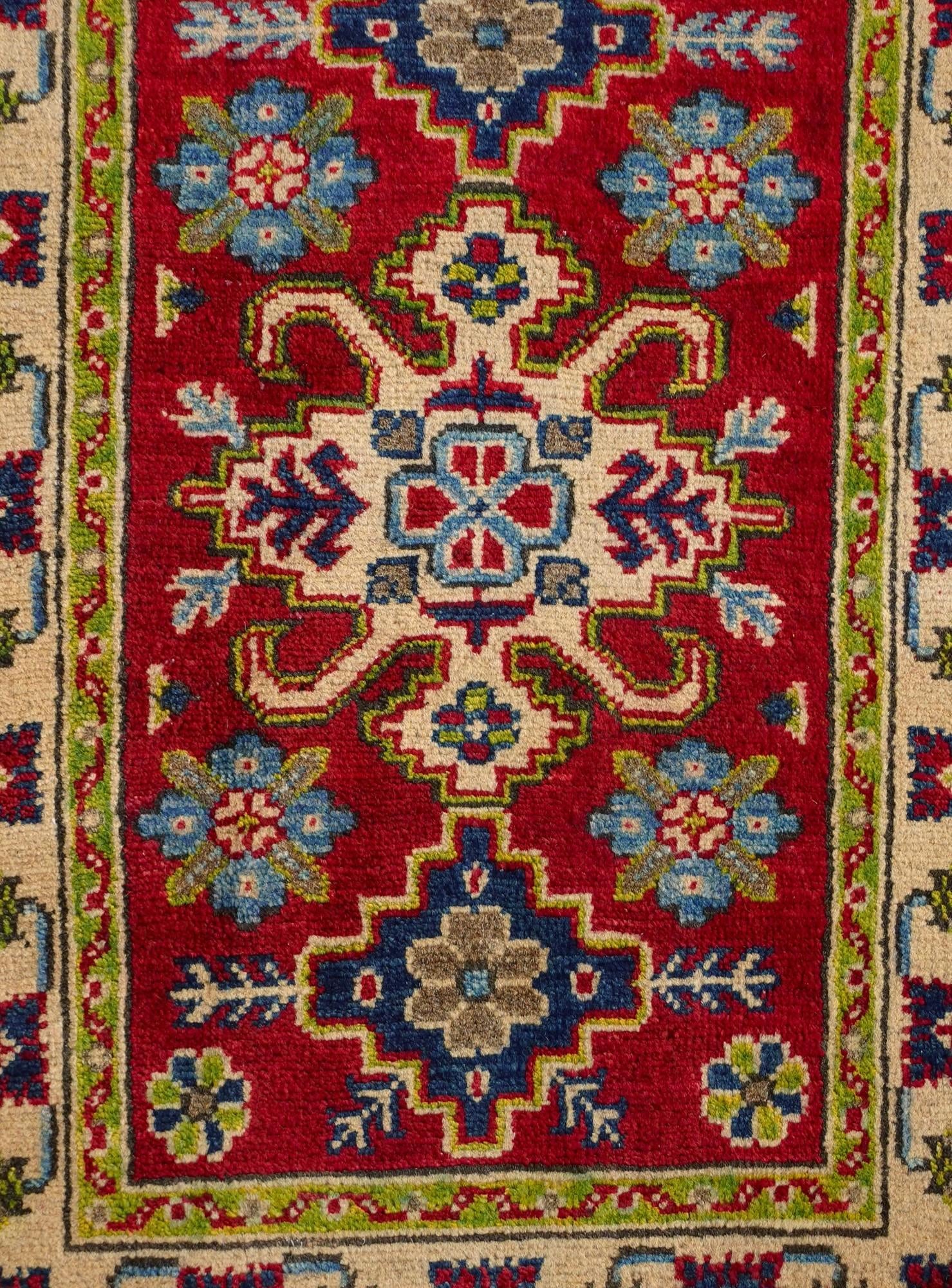 1' 11 x 2' 10 Hand Knotted Kazak Rug