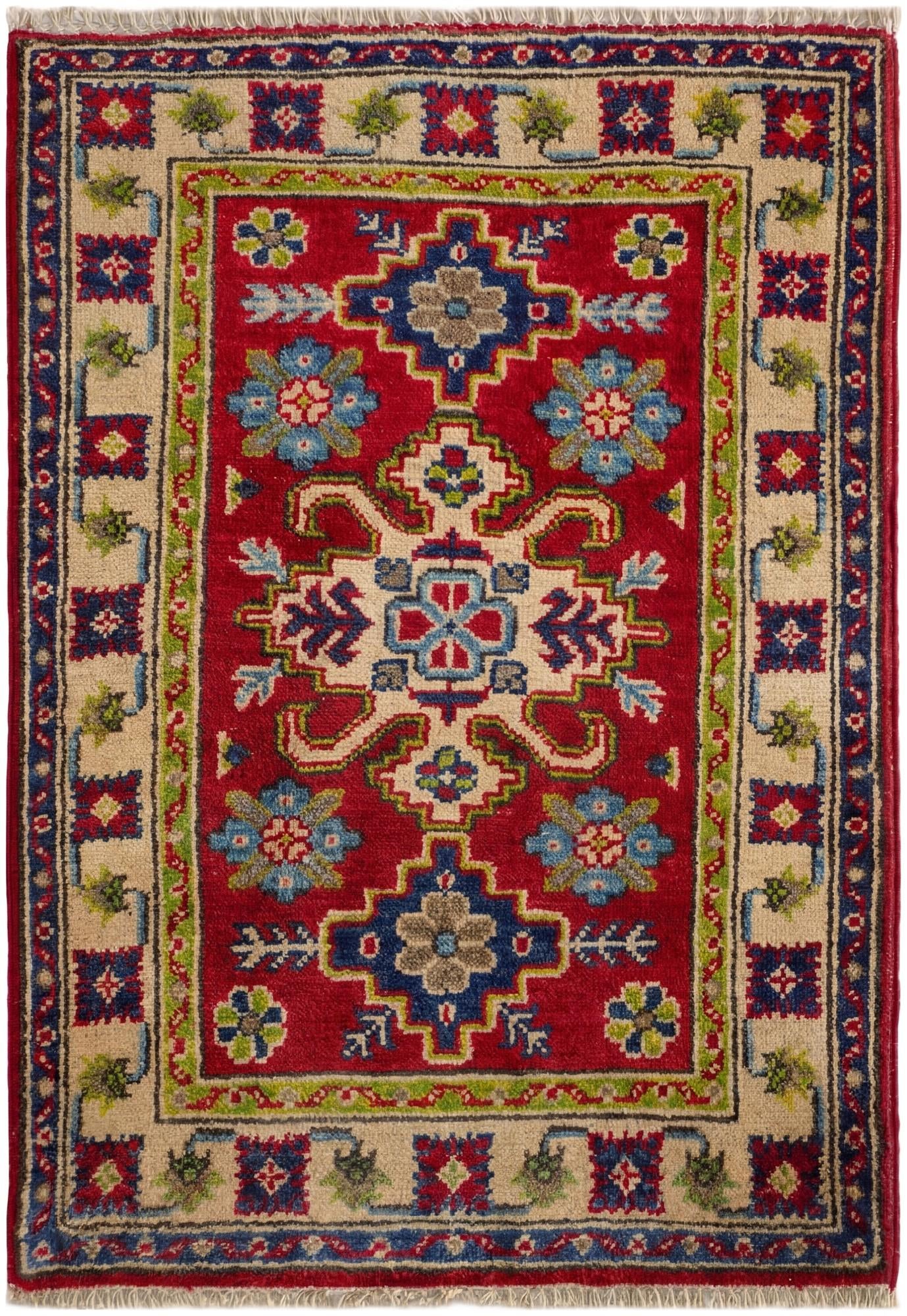 1' 11 x 2' 10 Hand Knotted Kazak Rug