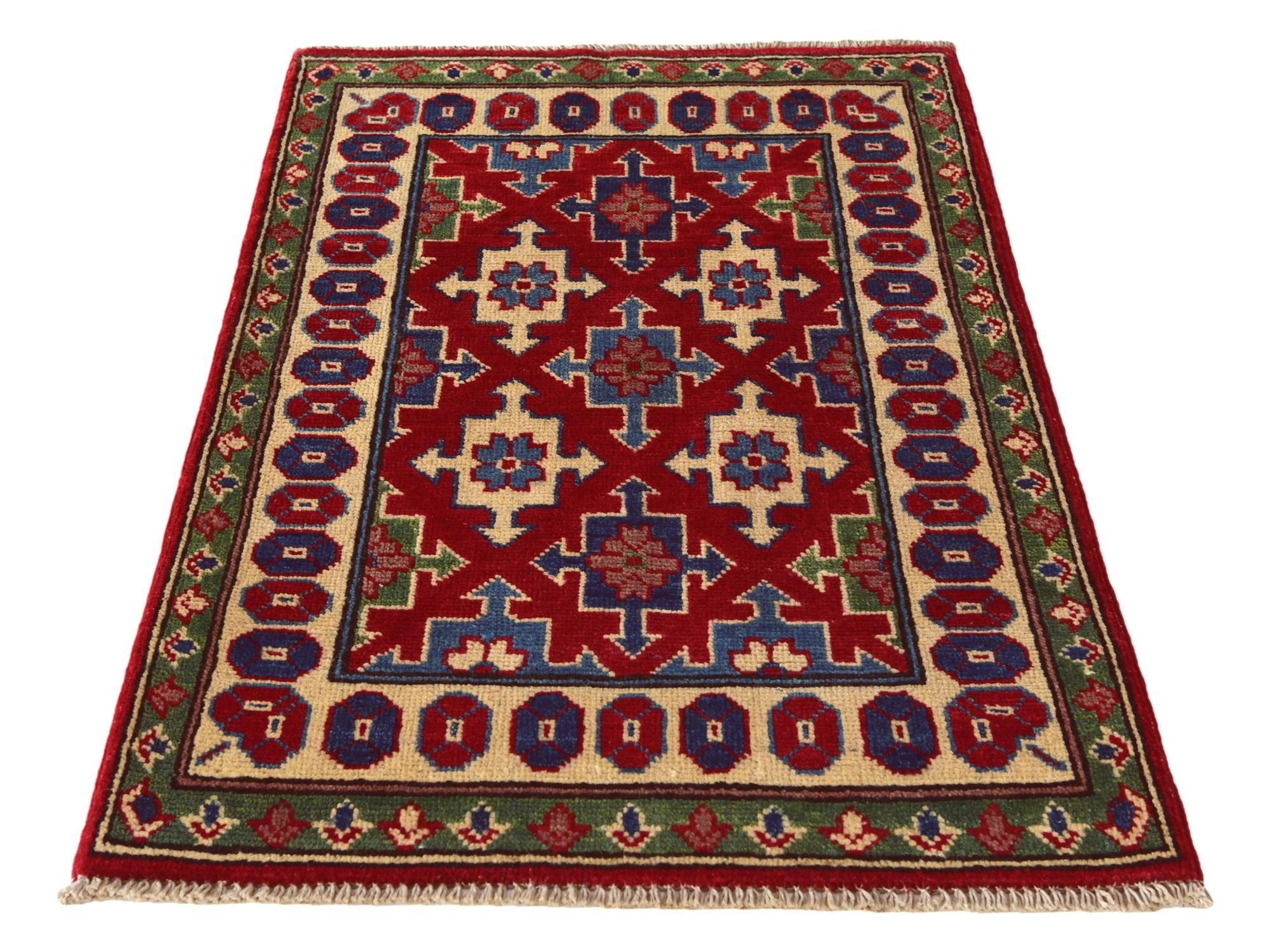 2' 1 x 3' Hand Knotted Kazak Rug