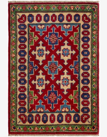 2' 1 x 3' Hand Knotted Kazak Rug