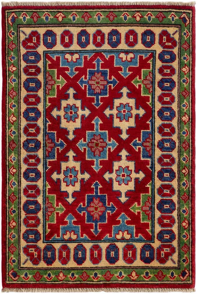 2' 1 x 3' Hand Knotted Kazak Rug