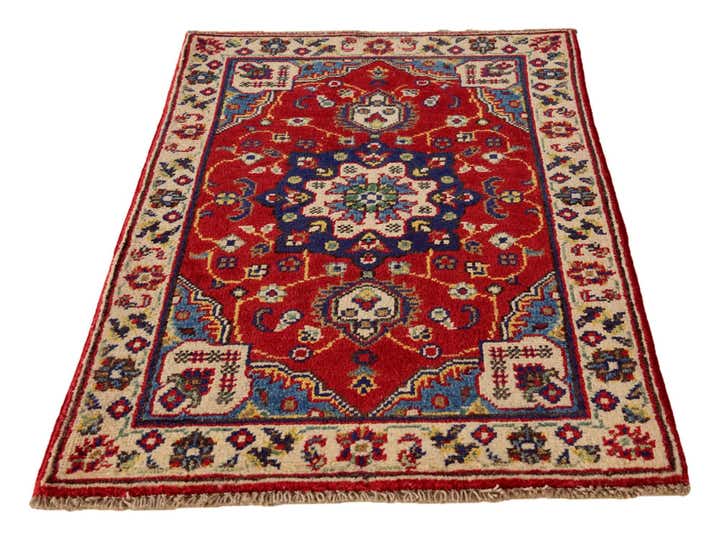 2' x 3' 4 Hand Knotted Kazak Rug