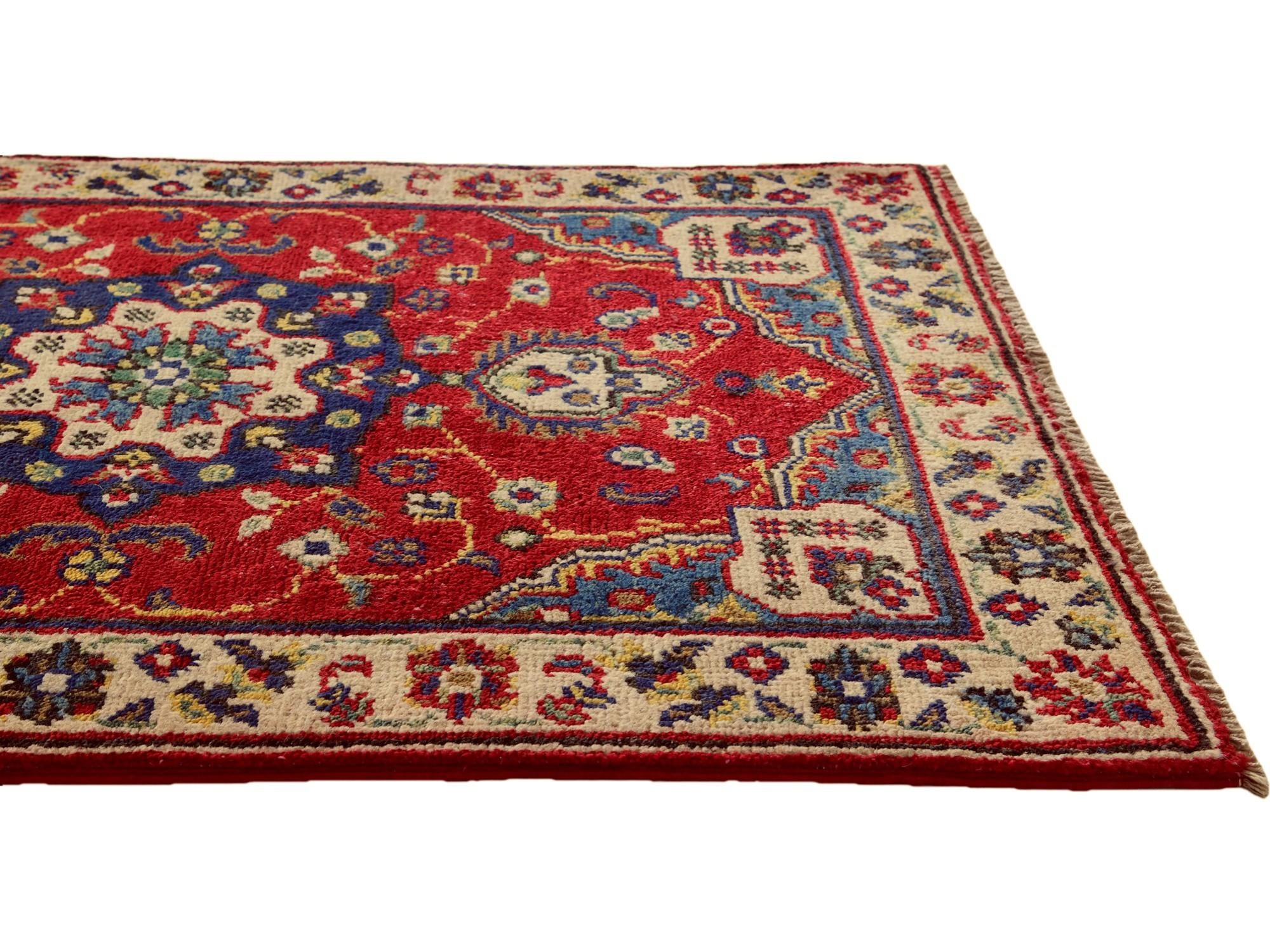 2' x 3' 4 Hand Knotted Kazak Rug