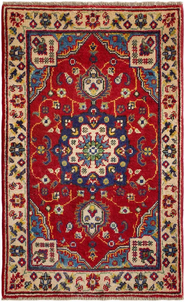 2' x 3' 4 Hand Knotted Kazak Rug
