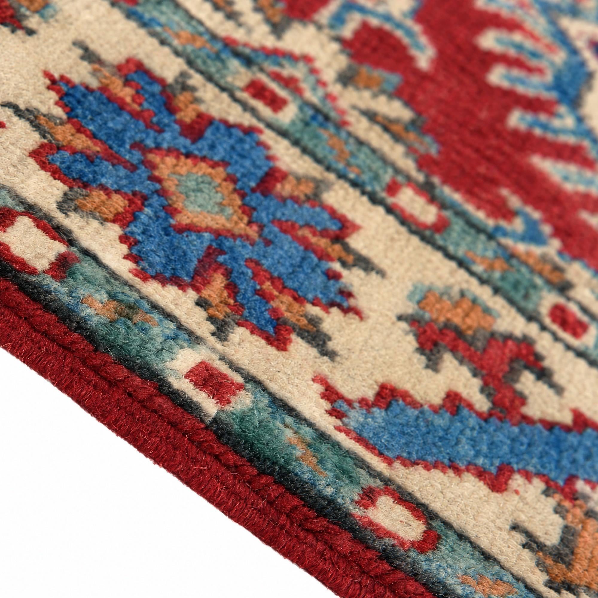 60cm x 95cm Hand Knotted Kazak Rug