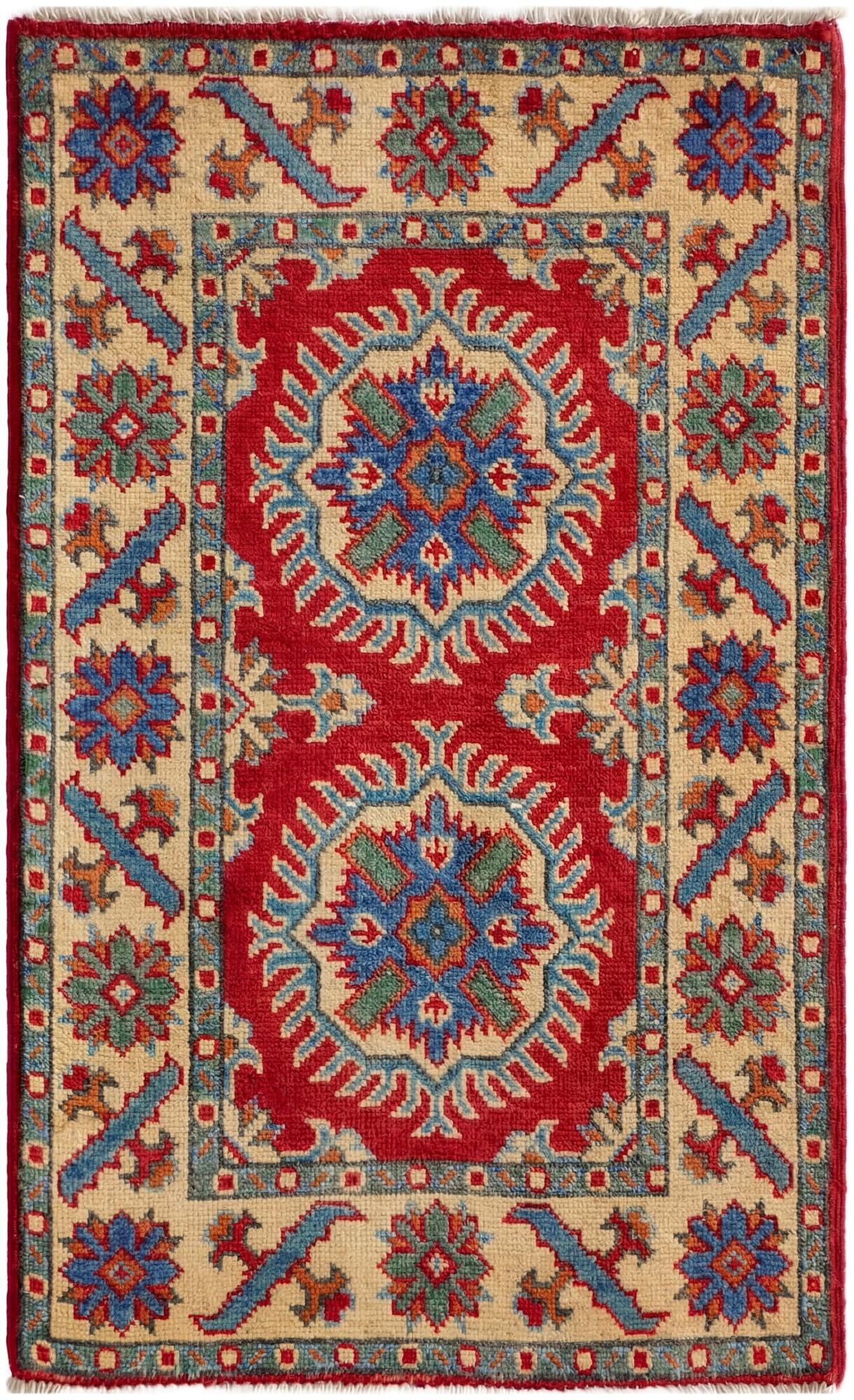 2' x 3' 2 Hand Knotted Kazak Rug