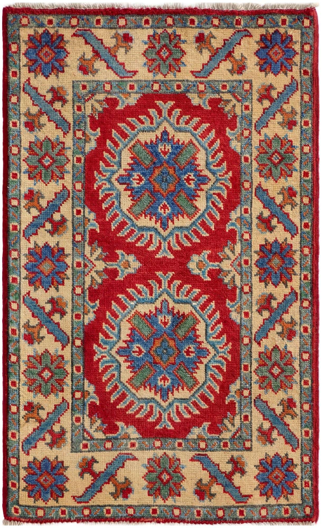 2' x 3' 2 Hand Knotted Kazak Rug