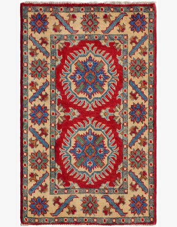2' x 3' 2 Hand Knotted Kazak Rug