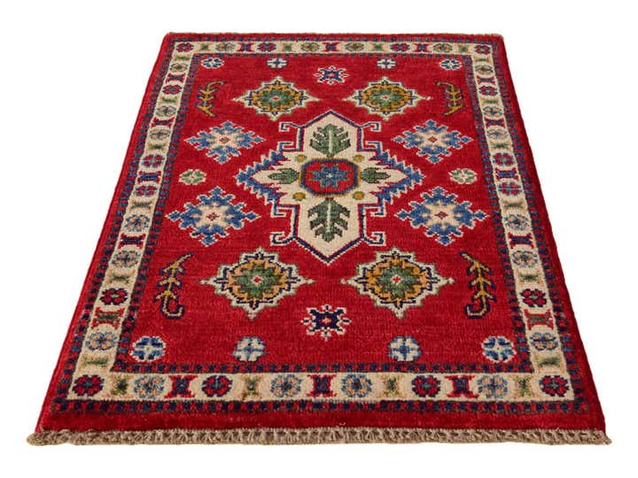 2' x 3' 1 Hand Knotted Kazak Rug