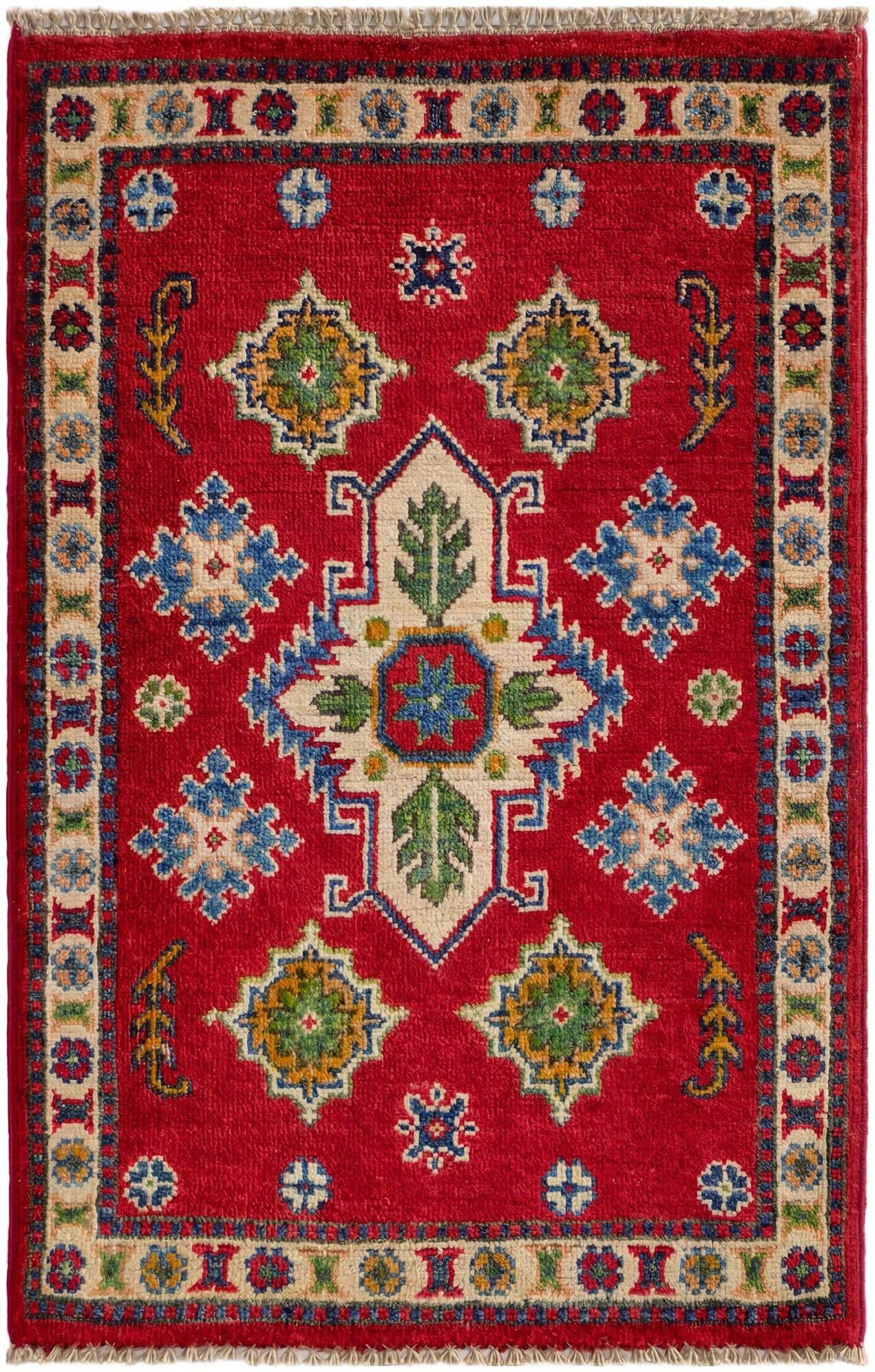 2' x 3' 1 Hand Knotted Kazak Rug