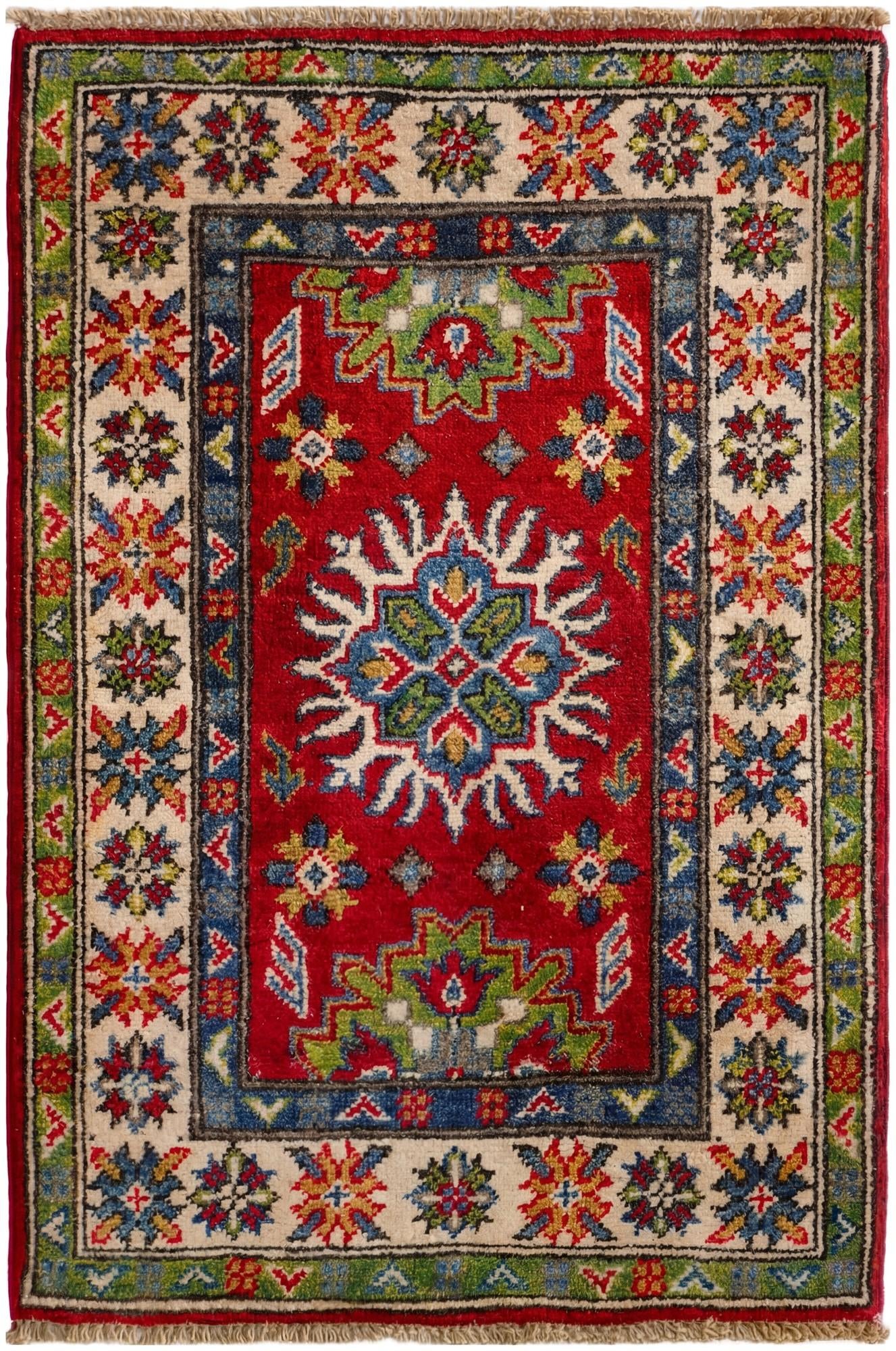2' x 2' 11 Hand Knotted Kazak Rug