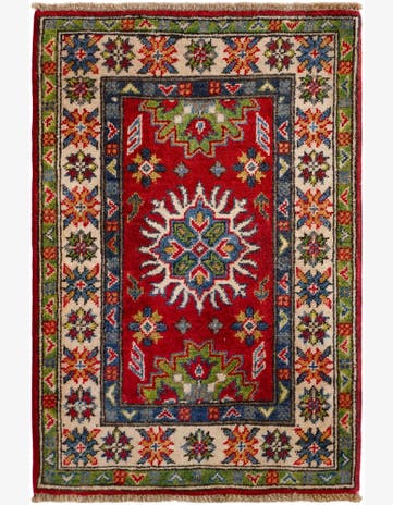 2' x 2' 11 Hand Knotted Kazak Rug