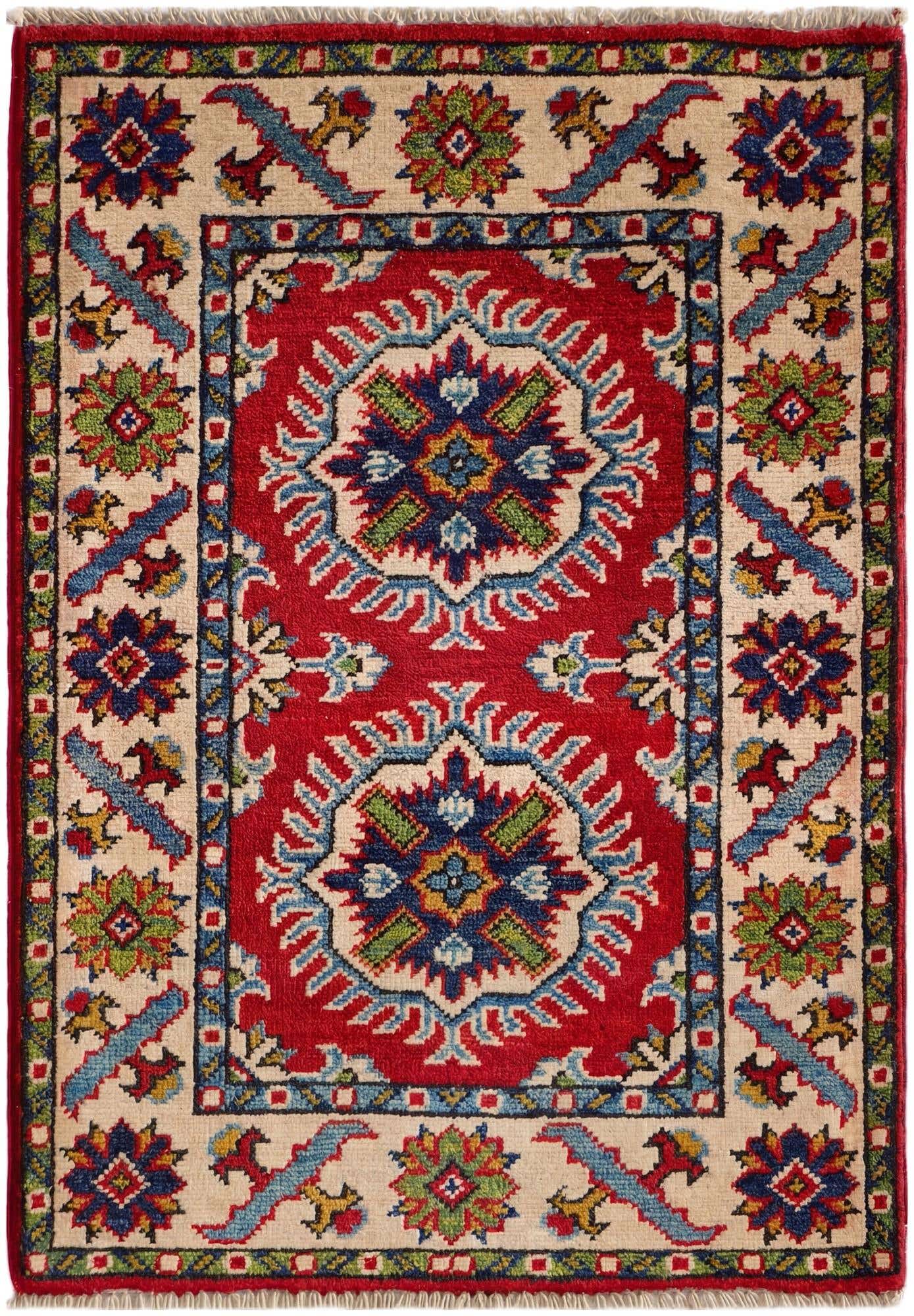 2' 1 x 2' 11 Hand Knotted Kazak Rug