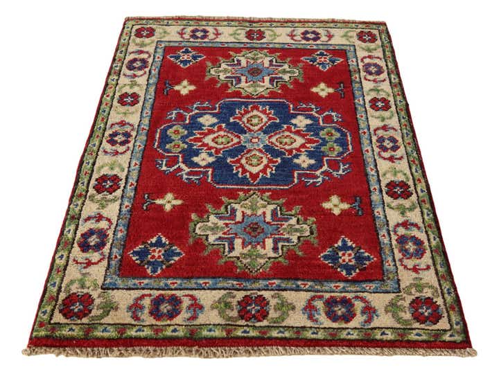 2' x 2' 11 Hand Knotted Kazak Rug