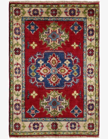 2' x 2' 11 Hand Knotted Kazak Rug