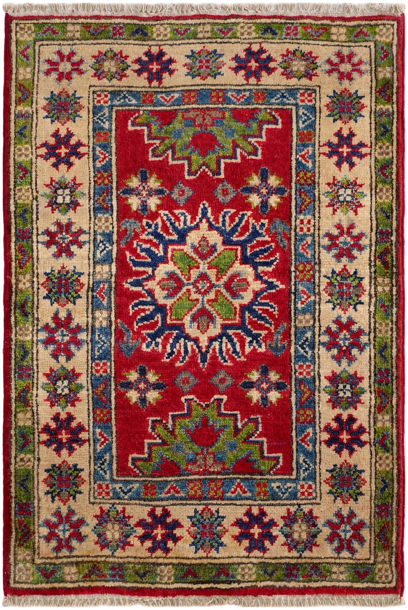 2' x 2' 11 Hand Knotted Kazak Rug