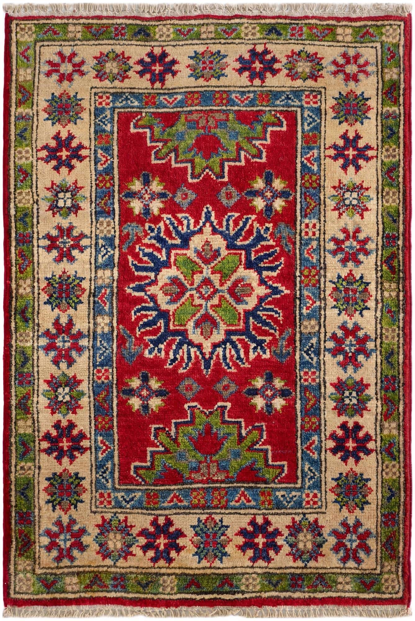 2' x 2' 11 Hand Knotted Kazak Rug