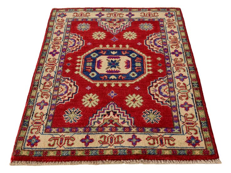 Detail image of 2' 1 x 3' Hand Knotted Kazak Rug